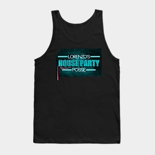Lorenzo's House Party Teal Neon Tank Top